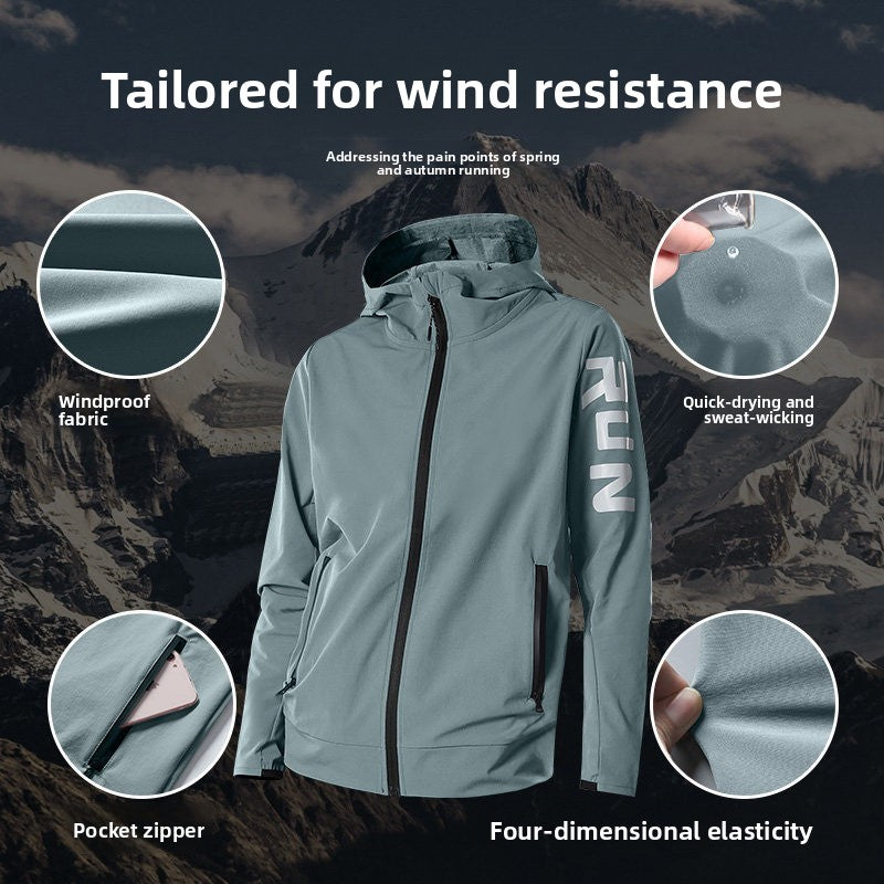 RUN Mens Quick-Dry Windproof Training Suit