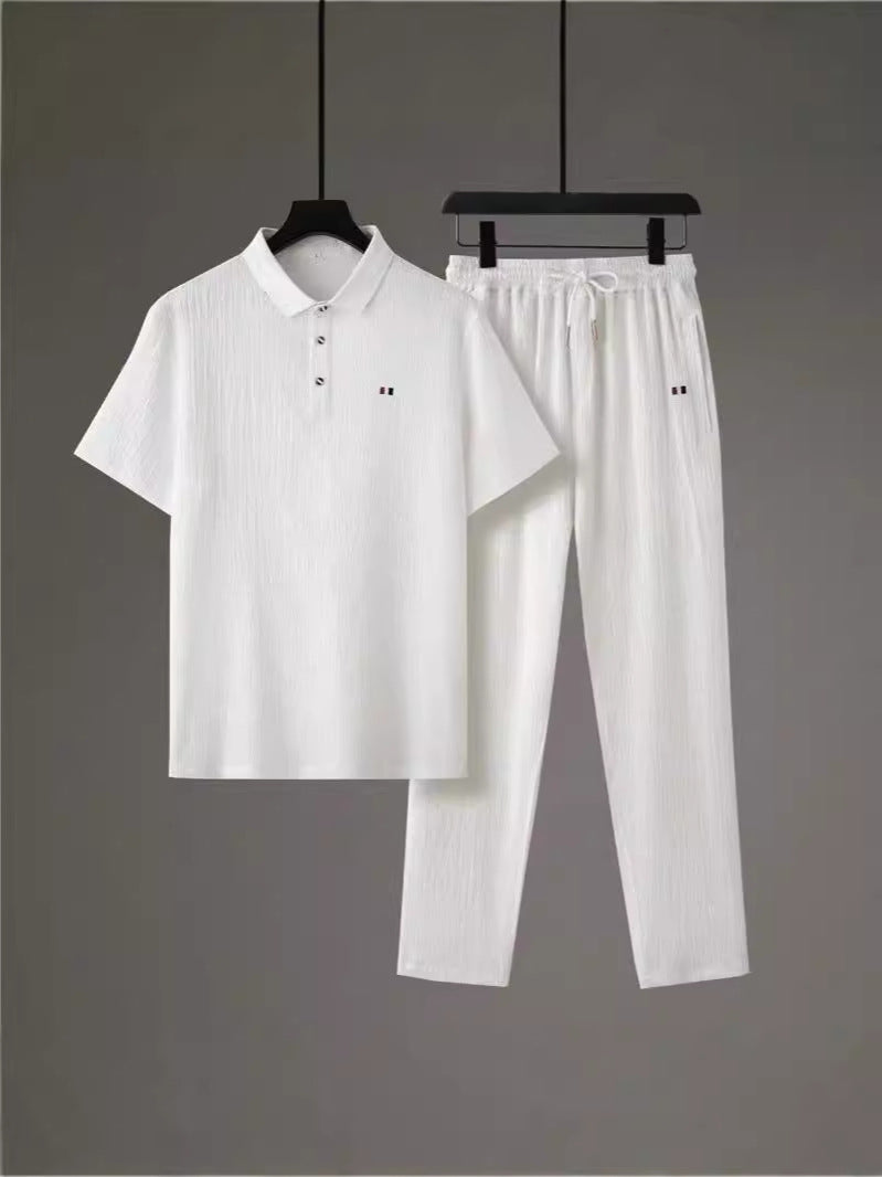 Summer Mens Casual Suit Set
