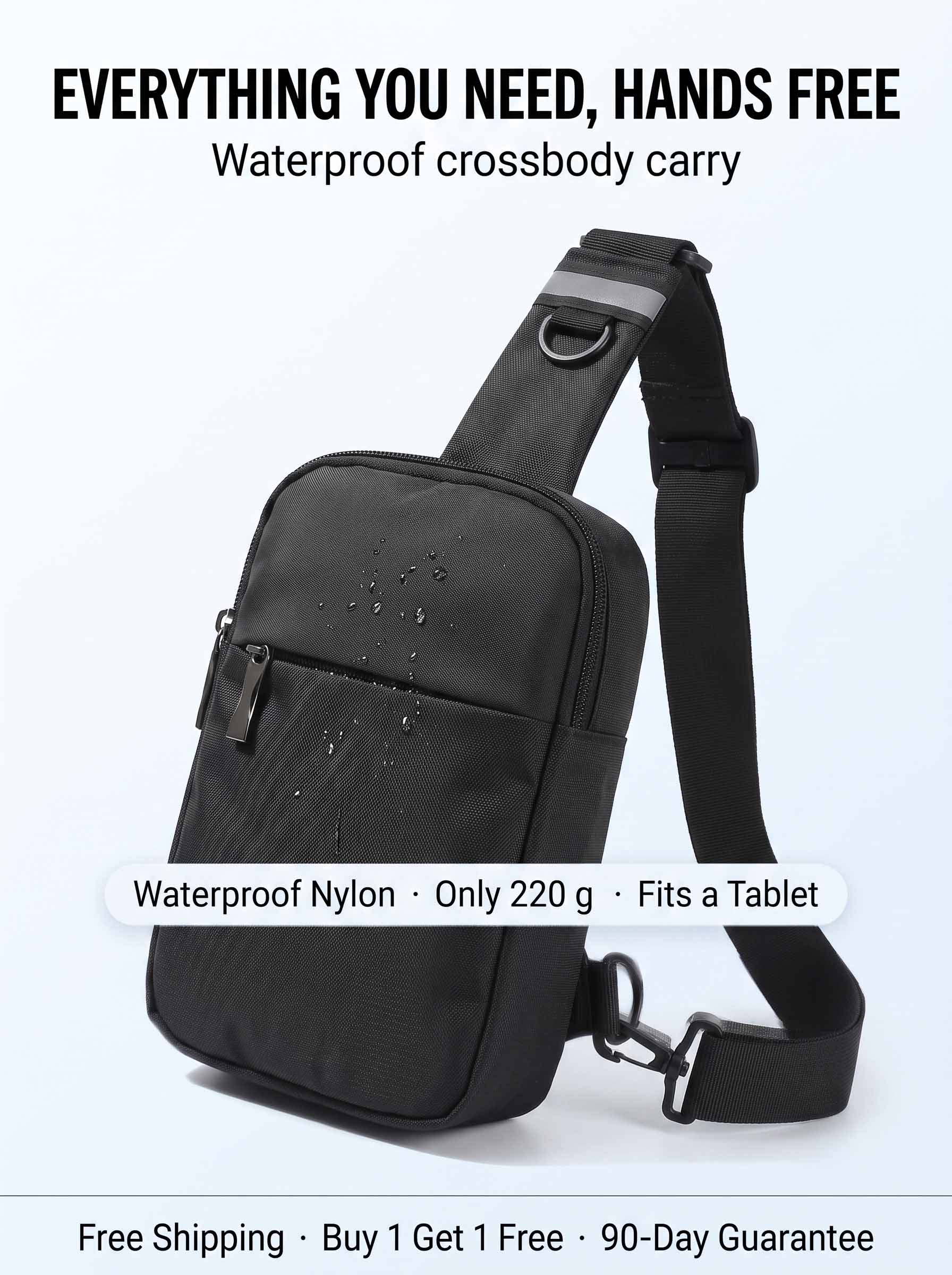 Waterproof crossbody sling bag hero